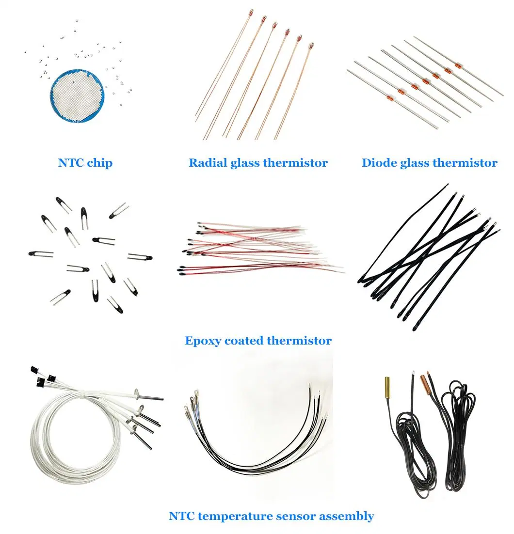 High Sensitivity 300 Degree Radial and Axial Glass Encapsulated Bead Thermistors 1K, 5K, 10K, 20K, 50K, 100K for Electronics, Temperature Measurements